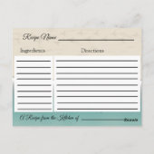 Carte Postale Une recette pour la Mariage mariée Recette Card (Dos)