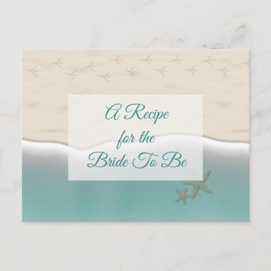 Carte Postale Une recette pour la Mariage mariée Recette Card (Devant)