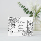 Carte Postale Une recette pour la Mariage mariée Recette Card (Debout devant)