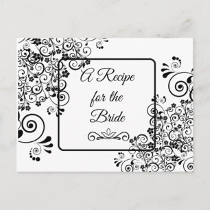 Carte Postale Une recette pour la Mariage mariée Recette Card