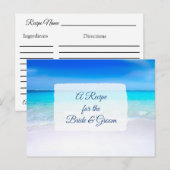 Carte Postale Une recette pour la Mariage mariée Recette Card (Devant / Derrière)