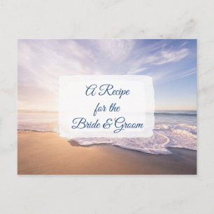 Carte Postale Une recette pour la Mariage mariée Recette Card