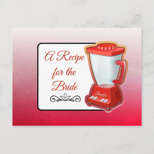 Carte Postale Une recette pour la Mariage mariée Recette Card