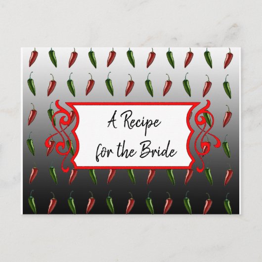 Carte Postale Une recette pour la Mariage mariée Recette Card (Devant)
