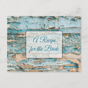 Carte Postale Une recette pour la Mariage mariée Recette Card