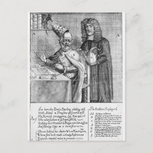 Carte Postale Une représentation de Titus Oates (Devant)