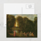 Carte Postale Une réunion dans un parc (Devant / Derrière)