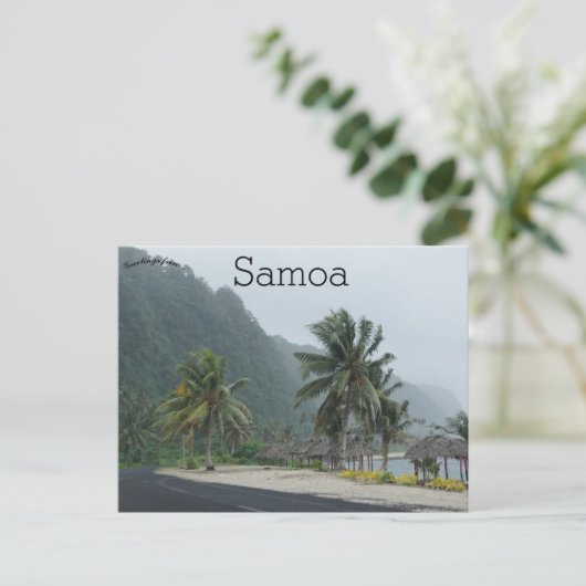 Carte Postale Une route à Samoa (Debout devant)