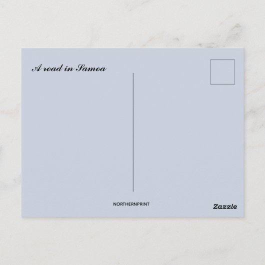 Carte Postale Une route à Samoa (Dos)