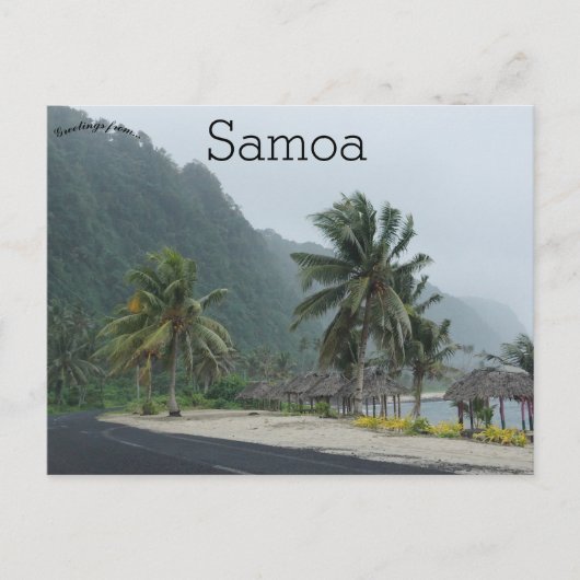 Carte Postale Une route à Samoa (Devant)