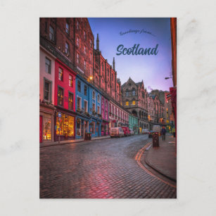 Carte Postale Une rue à Édimbourg en Ecosse