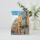 Carte Postale Une rue à La Valletta Malte (Debout devant)