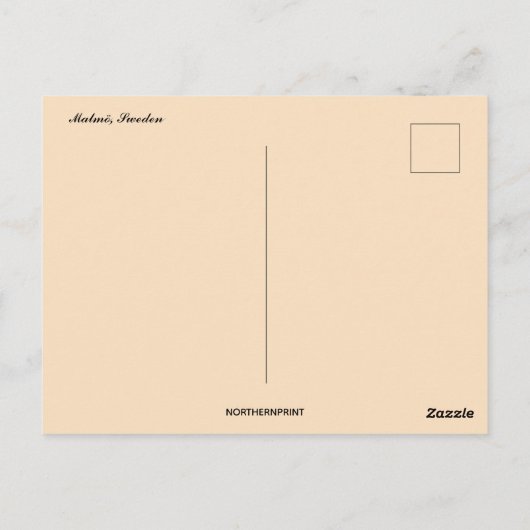 Carte Postale Une rue à Malmö Suède (Dos)