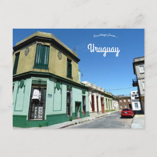 Carte Postale Une rue à Montevideo Uruguay