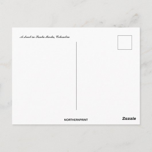 Carte Postale Une rue à Père Noël Marta Colombie (Dos)