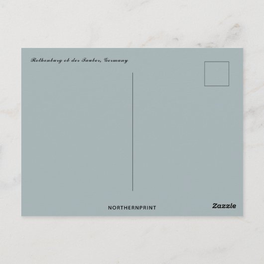 Carte Postale Une rue à Rothenburg en Allemagne (Dos)