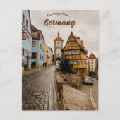 Carte Postale Une rue à Rothenburg en Allemagne (Devant)