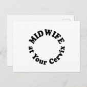 Carte Postale Une sage-femme à votre Cervix - Envoyer une note (Devant / Derrière)