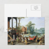 Carte Postale Une satire de la folie de Tulip Mania (Devant / Derrière)