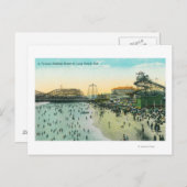 Carte Postale Une scène de baignade typique à la plage (Devant / Derrière)