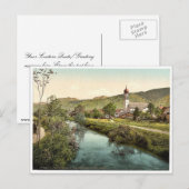 Carte Postale Une scène sur l'Ammer, Oberammergau, Haute Bavière (Devant / Derrière)