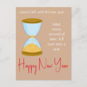 Carte Postale Une seconde année de verre d'heure (Devant)