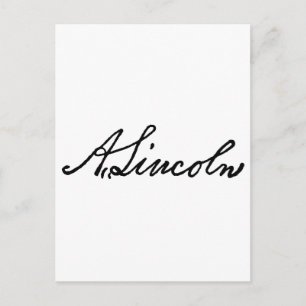 Carte Postale Une signature Lincoln