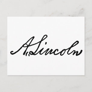 Carte Postale Une signature Lincoln