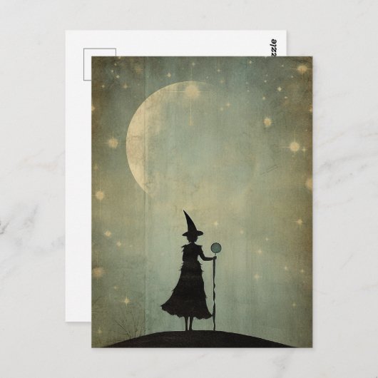 Carte Postale Une sorcière (Devant / Derrière)