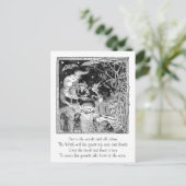 Carte Postale Une sorcière brasse pour les amis de la forêt (Debout devant)