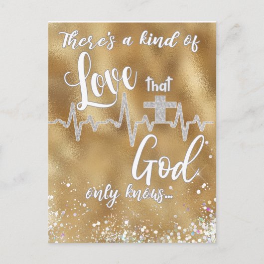 Carte Postale Une sorte d'amour Dieu ne connaît que le chrétien (Devant)