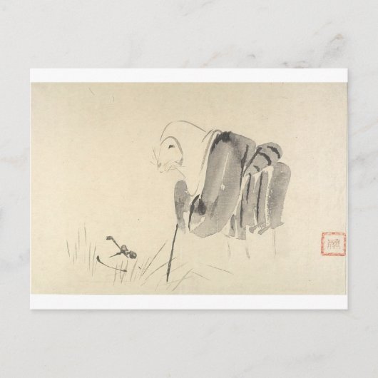 Carte Postale Une souris comme un moine par Shibata Zeshin (Devant)