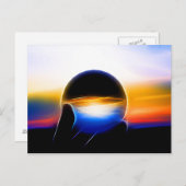 Carte Postale Une sphère de verre en style néon (Devant / Derrière)