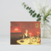 Carte Postale Une table à dîner la nuit par John Singer Sargent (Debout devant)