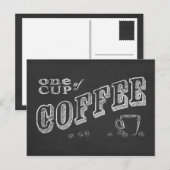 Carte Postale une tasse de café CHALK ART (Devant / Derrière)