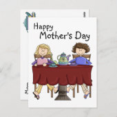 Carte Postale Une tasse de thé pour ma maman - customisée (Devant / Derrière)