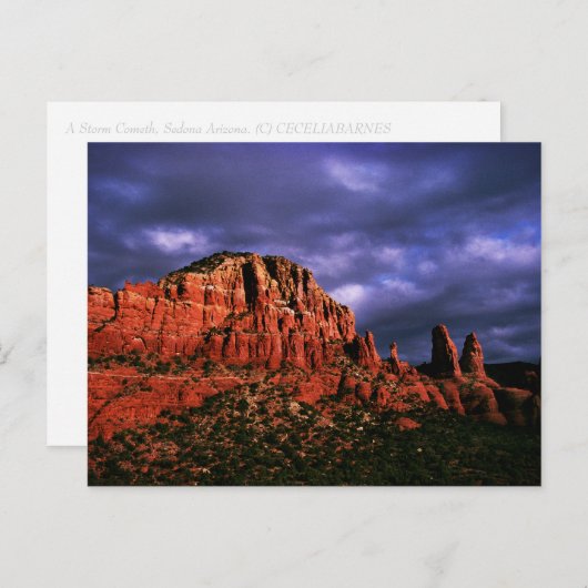 Carte Postale Une tempête arrive (Devant / Derrière)