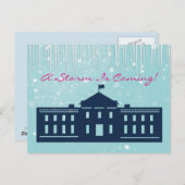 Carte Postale "Une tempête arrive" avec Neige & Whitehouse (Devant / Derrière)