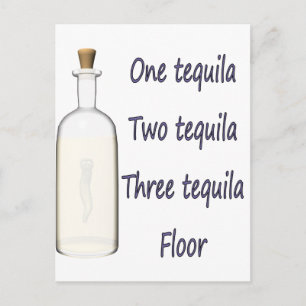 Carte Postale Une tequila Deux tequila Trois tequila Quatre