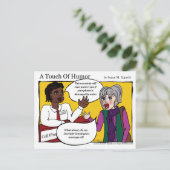 Carte Postale "Une touche d'Humour" Comique de massage par télép (Debout devant)