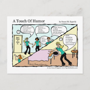 Carte Postale "Une touche d'Humour" Massage de Spas derrière les