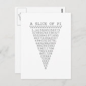 Carte Postale Une tranche de chiffres Pi (Devant / Derrière)