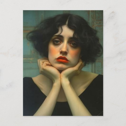 Carte Postale Une triste femme (Devant)