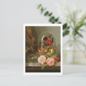 Carte Postale Une vie morte avec l'oiseau qui s'agite dans un dô (Debout devant)