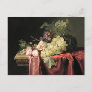 Carte Postale Une vie morte avec raisins, prunes