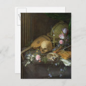 Carte Postale Une Vie morte Vanitas avec un Nautilus et une Lute (Devant / Derrière)