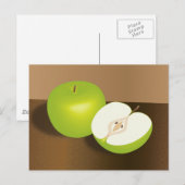 Carte Postale Une vie morte verte à la pomme et à la moitié (Devant / Derrière)