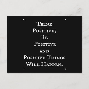 CARTE POSTALE UNE VIE POSITIVE DES CITATIONS MOTIVATIVES PENSER