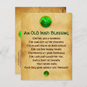 Carte Postale Une Vielle Bénédiction Irlandaise Pour Le Parchemi (Devant / Derrière)