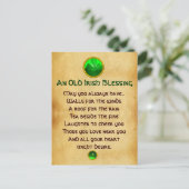 Carte Postale Une Vielle Bénédiction Irlandaise Pour Le Parchemi (Debout devant)